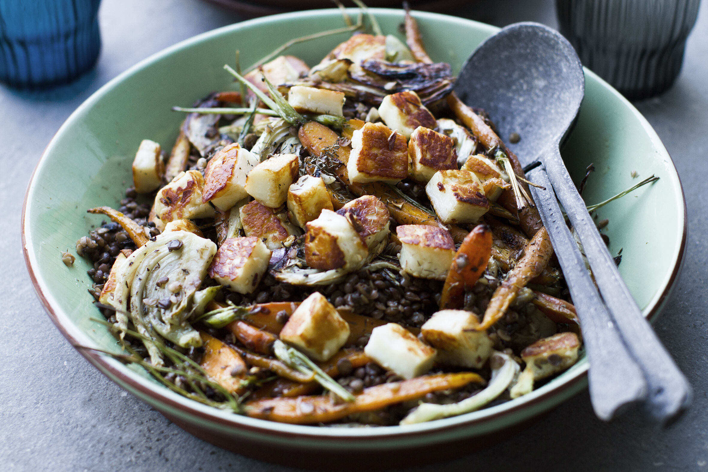 Ayurvedic vegetable salad & eggplant curry